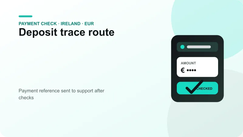 Payment reference sent to support after checks