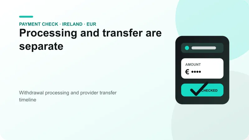 Withdrawal processing and provider transfer timeline