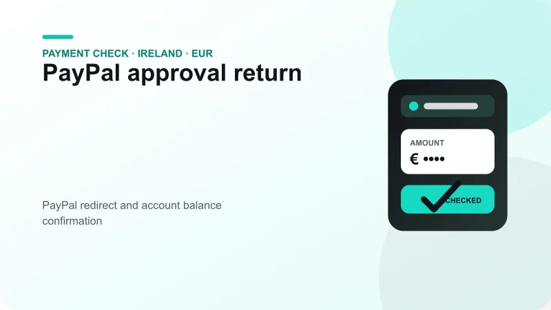 PayPal redirect and account balance confirmation