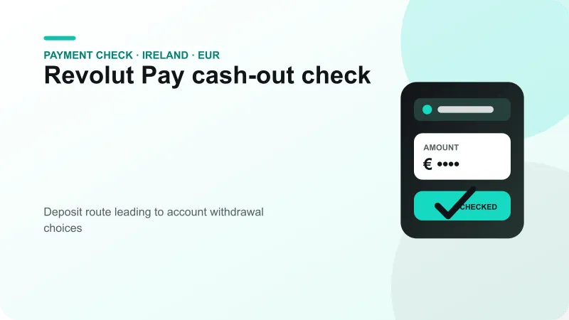 Deposit route leading to account withdrawal choices