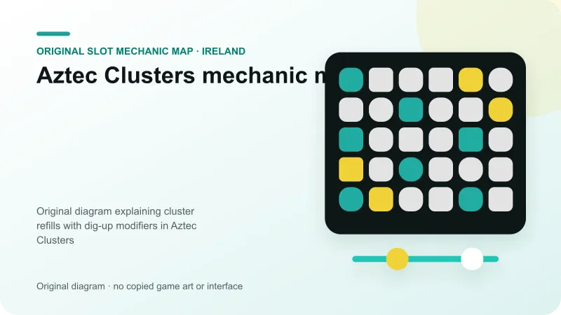 Original diagram explaining cluster refills with dig-up modifiers in Aztec Clusters