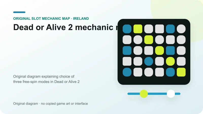 Original diagram explaining choice of three free-spin modes in Dead or Alive 2