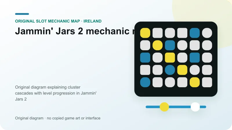Original diagram explaining cluster cascades with level progression in Jammin' Jars 2